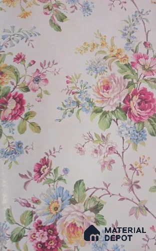 DE40830 | 10 Meter x 21 Inch PVC Florals Look Wallpaper - 57 Sq. Ft. | Minimum 15% wastage during installation