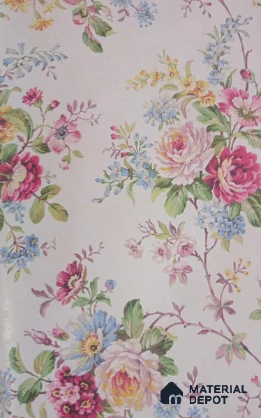 DE40830 | 10 Meter x 21 Inch PVC Florals Look Wallpaper - 57 Sq. Ft. | Minimum 15% wastage during installation