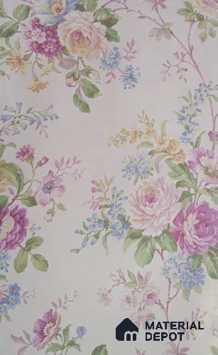 DE40831 | 10 Meter x 21 Inch PVC Florals Look Wallpaper - 57 Sq. Ft. | Minimum 15% wastage during installation