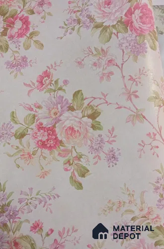 DE40829 | 10 Meter x 21 Inch PVC Florals Look Wallpaper - 57 Sq. Ft. | Minimum 15% wastage during installation