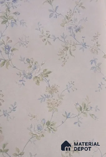 DE40838 | 10 Meter x 21 Inch PVC Florals Look Wallpaper - 57 Sq. Ft. | Minimum 15% wastage during installation