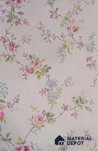 DE40835 | 10 Meter x 21 Inch PVC Florals Look Wallpaper - 57 Sq. Ft. | Minimum 15% wastage during installation