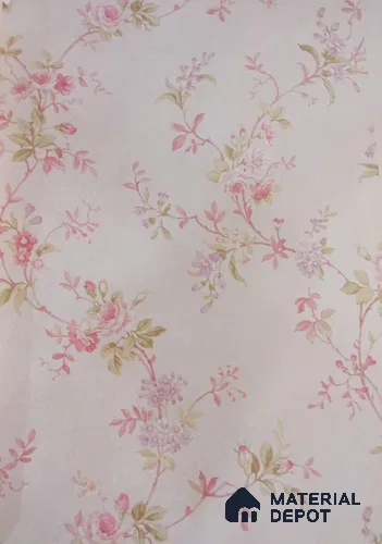 DE40834 | 10 Meter x 21 Inch PVC Florals Look Wallpaper - 57 Sq. Ft. | Minimum 15% wastage during installation