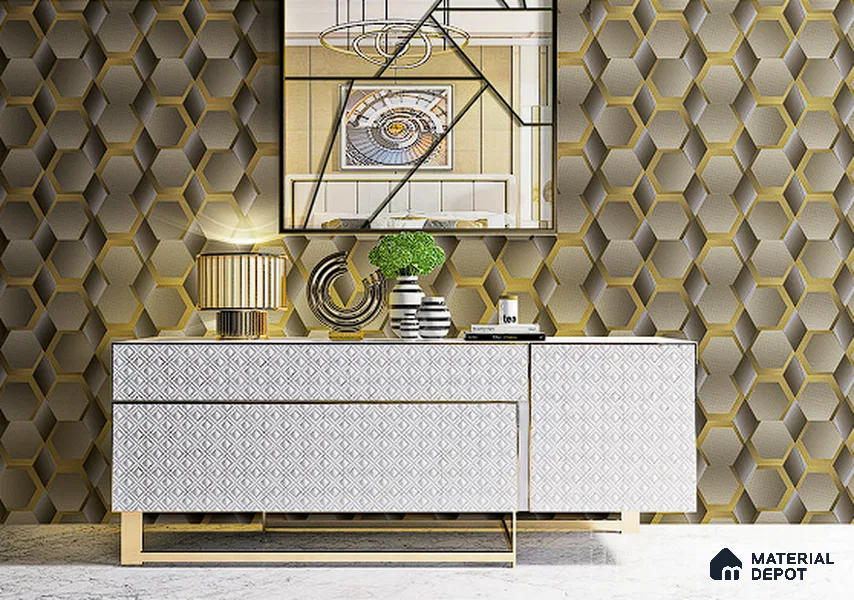 BT-047 | 5 Meter x 42 Inch PVC 3D Look Wallpaper - 57 Sq. Ft. | Minimum 15% wastage during installation