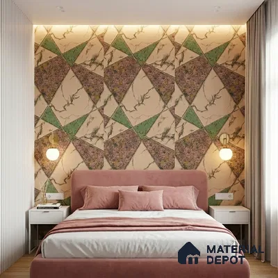 WK150-51 | 10 Meter x 21 Inches Geometric Look Wallpaper - 57.41 Sq. Ft. | Minimum 15% wastage during installation