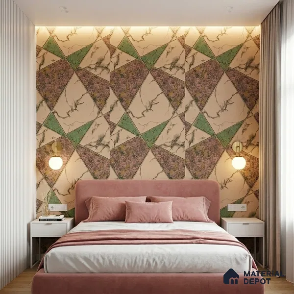 WK150-51 | 10 Meter x 21 Inches Geometric Look Wallpaper - 57.41 Sq. Ft. | Minimum 15% wastage during installation