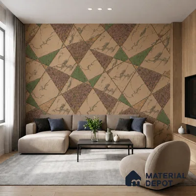 WK150-51 | 10 Meter x 21 Inches Geometric Look Wallpaper - 57.41 Sq. Ft. | Minimum 15% wastage during installation