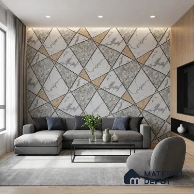 WK150-52 | 10 Meter x 21 Inches Geometric Look Wallpaper - 57.41 Sq. Ft. | Minimum 15% wastage during installation
