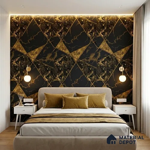WK150-53 | 10 Meter x 21 Inches Geometric Look Wallpaper - 57.41 Sq. Ft. | Minimum 15% wastage during installation