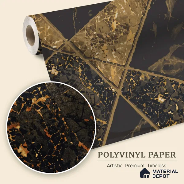 WK150-53 | 10 Meter x 21 Inches Geometric Look Wallpaper - 57.41 Sq. Ft. | Minimum 15% wastage during installation