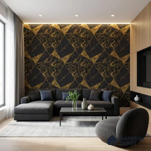 WK150-53 | 10 Meter x 21 Inches Geometric Look Wallpaper - 57.41 Sq. Ft. | Minimum 15% wastage during installation