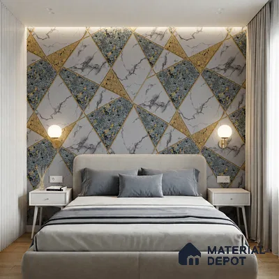 WK150-50 | 10 Meter x 21 Inches Geometric Look Wallpaper - 57.41 Sq. Ft. | Minimum 15% wastage during installation