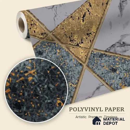 WK150-50 | 10 Meter x 21 Inches Geometric Look Wallpaper - 57.41 Sq. Ft. | Minimum 15% wastage during installation