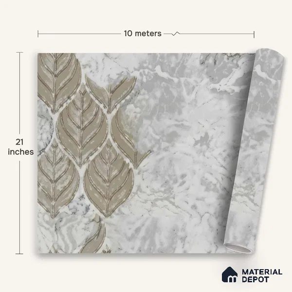WK150-21 | 10 Meter x 21 Inches Florals Look Wallpaper - 57.41 Sq. Ft. | Minimum 15% wastage during installation