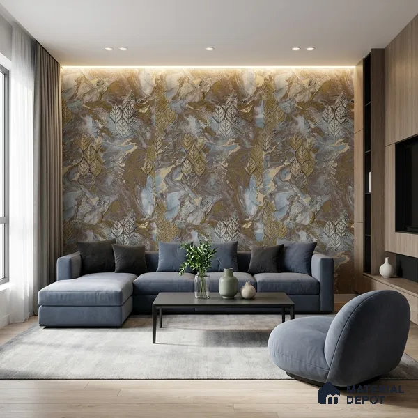 WK150-17 | 10 Meter x 21 Inches Florals Look Wallpaper - 57.41 Sq. Ft. | Minimum 15% wastage during installation