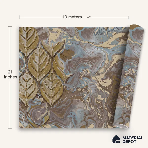 WK150-17 | 10 Meter x 21 Inches Florals Look Wallpaper - 57.41 Sq. Ft. | Minimum 15% wastage during installation