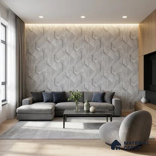 WK150-10 | 10 Meter x 21 Inches Geometric Look Wallpaper - 57.41 Sq. Ft. | Minimum 15% wastage during installation