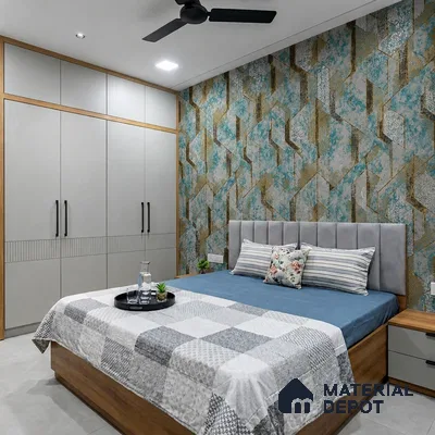 WK150-12 | 10 Meter x 21 Inches Geometric Look Wallpaper - 57.41 Sq. Ft. | Minimum 15% wastage during installation