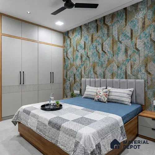 WK150-12 | 10 Meter x 21 Inches Geometric Look Wallpaper - 57.41 Sq. Ft. | Minimum 15% wastage during installation