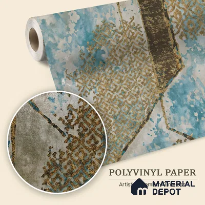 WK150-12 | 10 Meter x 21 Inches Geometric Look Wallpaper - 57.41 Sq. Ft. | Minimum 15% wastage during installation