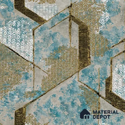 WK150-12 | 10 Meter x 21 Inches Geometric Look Wallpaper - 57.41 Sq. Ft. | Minimum 15% wastage during installation