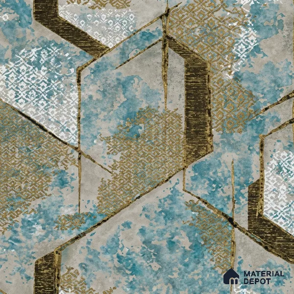 WK150-12 | 10 Meter x 21 Inches Geometric Look Wallpaper - 57.41 Sq. Ft. | Minimum 15% wastage during installation