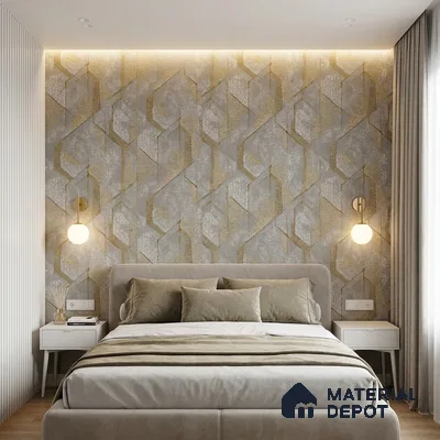 WK150-09 | 10 Meter x 21 Inches Geometric Look Wallpaper - 57.41 Sq. Ft. | Minimum 15% wastage during installation