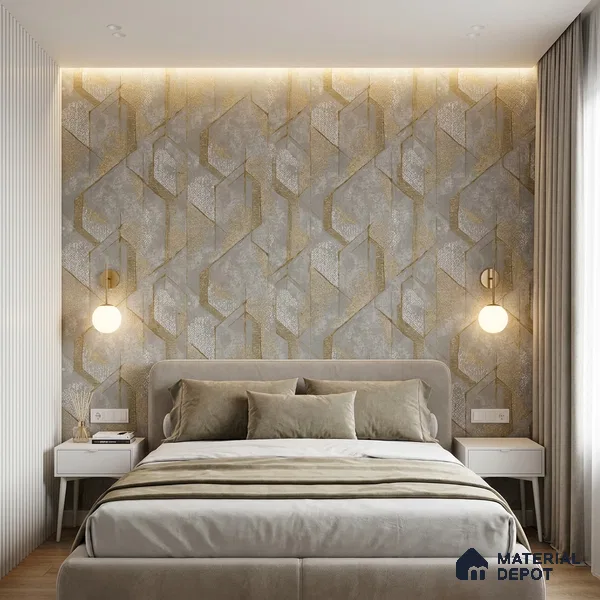 WK150-09 | 10 Meter x 21 Inches Geometric Look Wallpaper - 57.41 Sq. Ft. | Minimum 15% wastage during installation