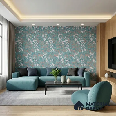 WK150-44 | 10 Meter x 21 Inches Florals Look Wallpaper - 57.41 Sq. Ft. | Minimum 15% wastage during installation