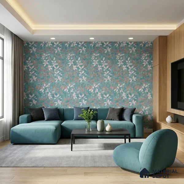 WK150-44 | 10 Meter x 21 Inches Florals Look Wallpaper - 57.41 Sq. Ft. | Minimum 15% wastage during installation