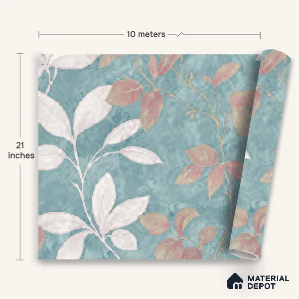 WK150-44 | 10 Meter x 21 Inches Florals Look Wallpaper - 57.41 Sq. Ft. | Minimum 15% wastage during installation