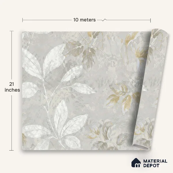 WK150-45 | 10 Meter x 21 Inches Florals Look Wallpaper - 57.41 Sq. Ft. | Minimum 15% wastage during installation