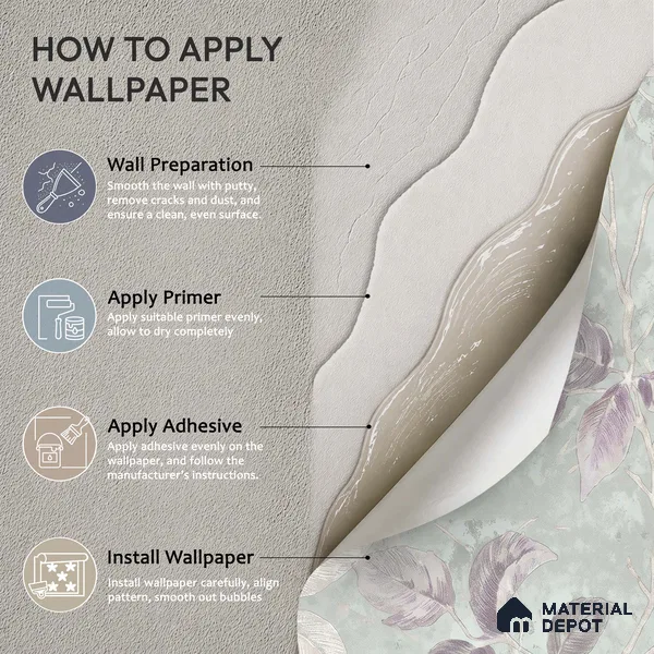 WK150-42 | 10 Meter x 21 Inches Florals Look Wallpaper - 57.41 Sq. Ft. | Minimum 15% wastage during installation