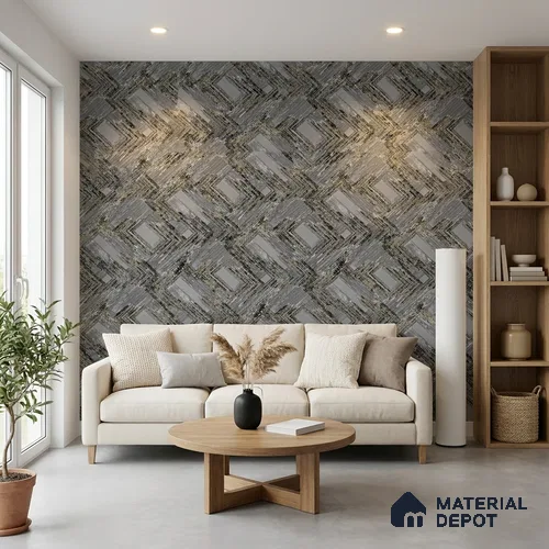 WK150-40 | 10 Meter x 21 Inches Patterned Look Wallpaper - 57.41 Sq. Ft. | Minimum 15% wastage during installation