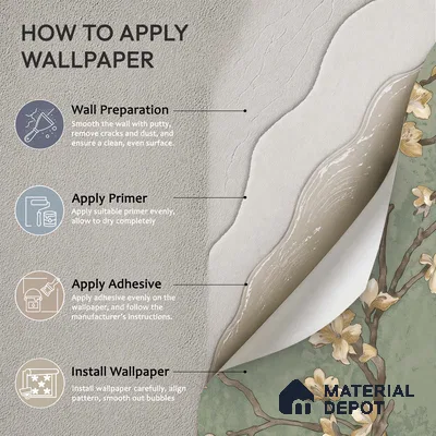 WK150-47 | 10 Meter x 21 Inches Florals Look Wallpaper - 57.41 Sq. Ft. | Minimum 15% wastage during installation