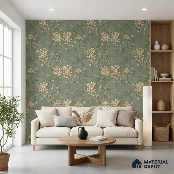 WK150-47 | 10 Meter x 21 Inches Florals Look Wallpaper - 57.41 Sq. Ft. | Minimum 15% wastage during installation