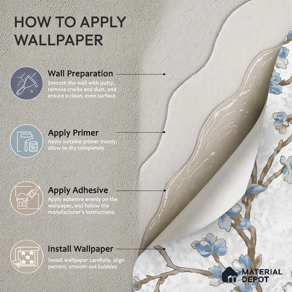 WK150-48 | 10 Meter x 21 Inches Florals Look Wallpaper - 57.41 Sq. Ft. | Minimum 15% wastage during installation