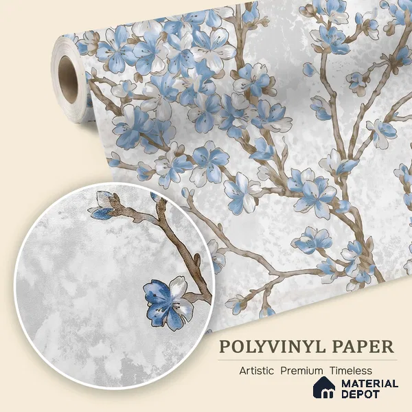 WK150-48 | 10 Meter x 21 Inches Florals Look Wallpaper - 57.41 Sq. Ft. | Minimum 15% wastage during installation