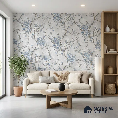 WK150-48 | 10 Meter x 21 Inches Florals Look Wallpaper - 57.41 Sq. Ft. | Minimum 15% wastage during installation