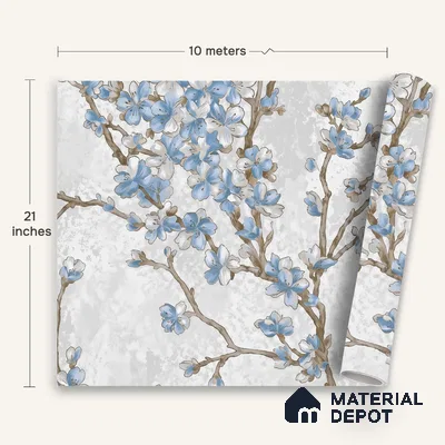 WK150-48 | 10 Meter x 21 Inches Florals Look Wallpaper - 57.41 Sq. Ft. | Minimum 15% wastage during installation
