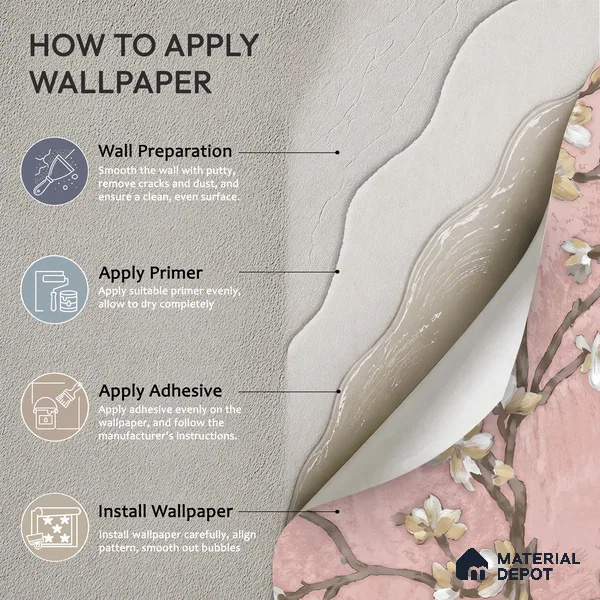 WK150-46 | 10 Meter x 21 Inches Florals Look Wallpaper - 57.41 Sq. Ft. | Minimum 15% wastage during installation