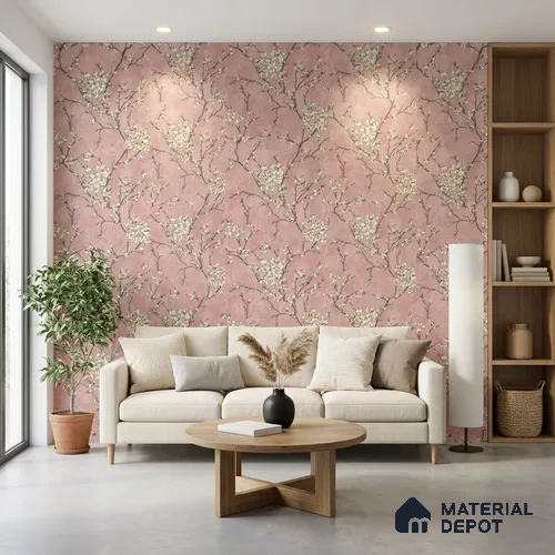 WK150-46 | 10 Meter x 21 Inches Florals Look Wallpaper - 57.41 Sq. Ft. | Minimum 15% wastage during installation