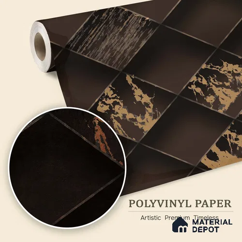 WK150-56 | 10 Meter x 21 Inches Geometric Look Wallpaper - 57.41 Sq. Ft. | Minimum 15% wastage during installation