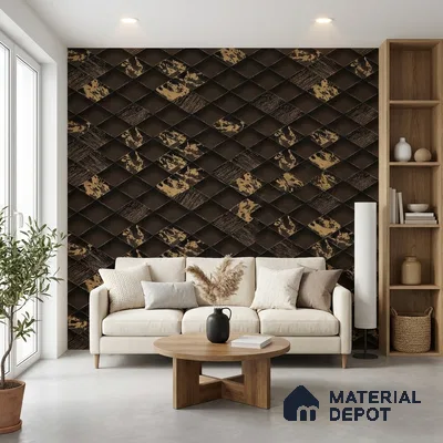 WK150-56 | 10 Meter x 21 Inches Geometric Look Wallpaper - 57.41 Sq. Ft. | Minimum 15% wastage during installation