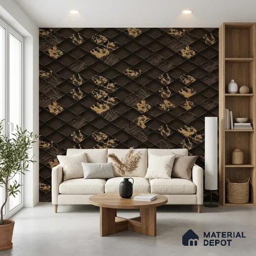 WK150-56 | 10 Meter x 21 Inches Geometric Look Wallpaper - 57.41 Sq. Ft. | Minimum 15% wastage during installation