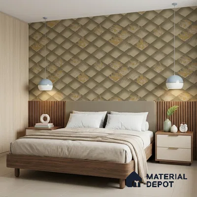 WK150-57 | 10 Meter x 21 Inches Geometric Look Wallpaper - 57.41 Sq. Ft. | Minimum 15% wastage during installation