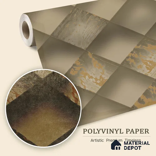 WK150-57 | 10 Meter x 21 Inches Geometric Look Wallpaper - 57.41 Sq. Ft. | Minimum 15% wastage during installation