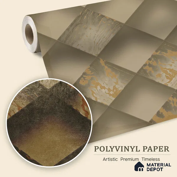 WK150-57 | 10 Meter x 21 Inches Geometric Look Wallpaper - 57.41 Sq. Ft. | Minimum 15% wastage during installation