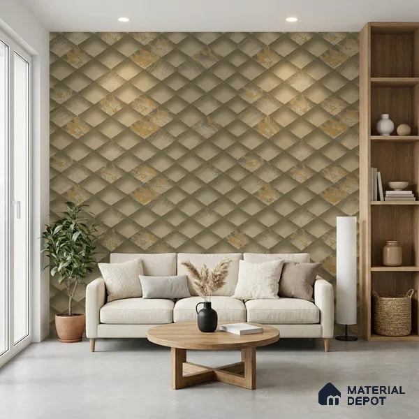 WK150-57 | 10 Meter x 21 Inches Geometric Look Wallpaper - 57.41 Sq. Ft. | Minimum 15% wastage during installation