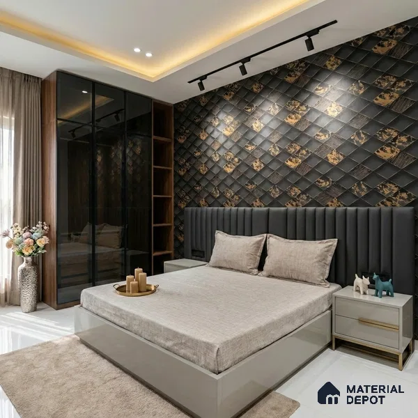 WK150-54 | 10 Meter x 21 Inches Geometric Look Wallpaper - 57.41 Sq. Ft. | Minimum 15% wastage during installation